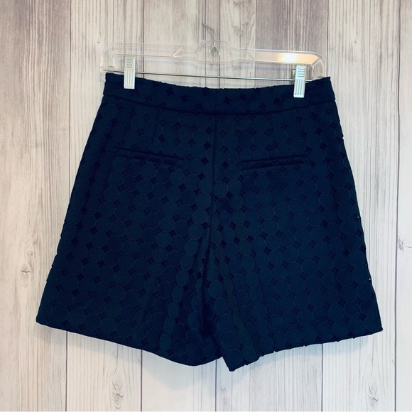 Banana Republic Navy Blue Textured Dressy Shorts High Rise Size 0 - Picture 3 of 5